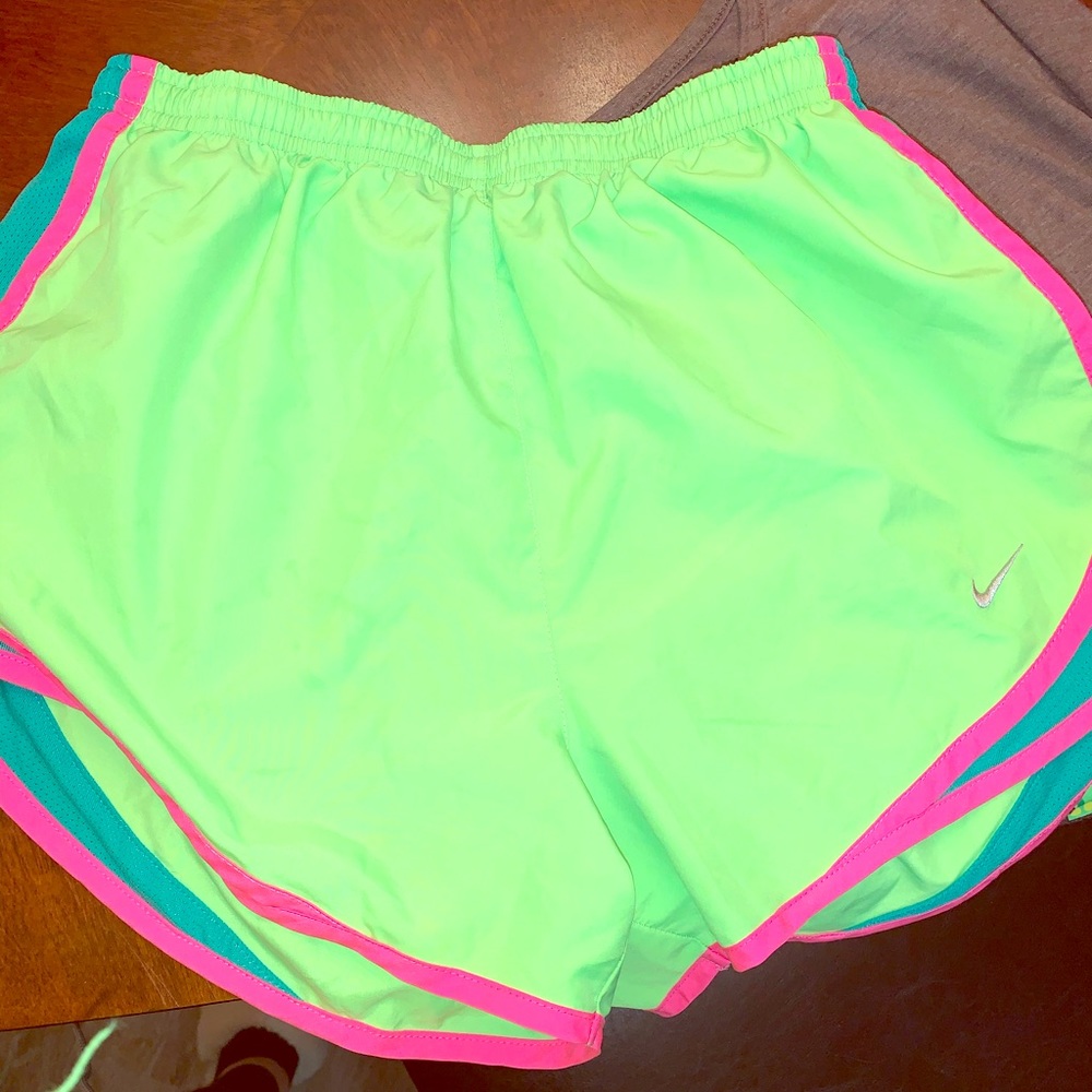 Neon running shorts